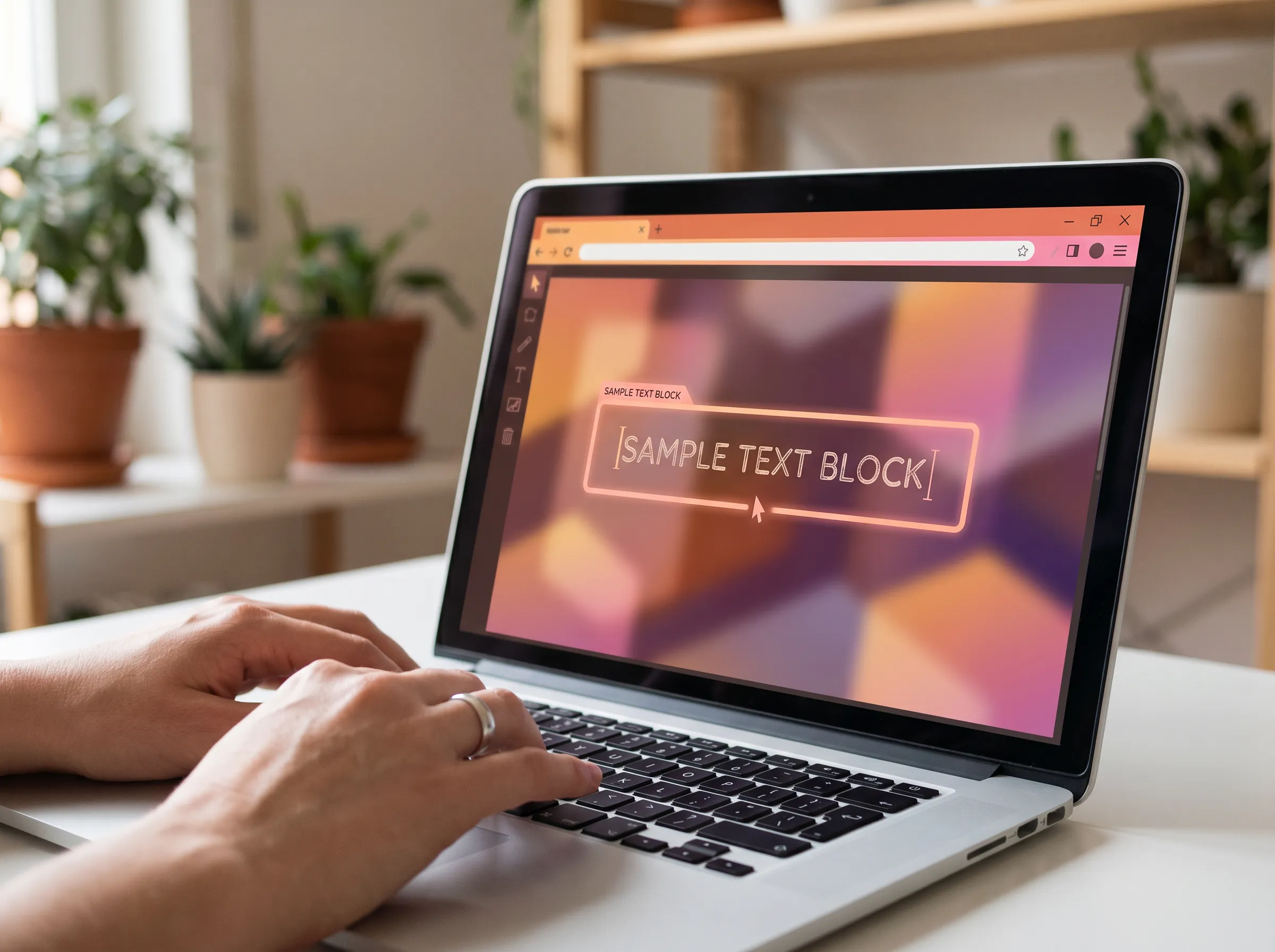 Click any block. Change the words. Done.